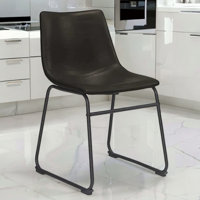 Ledy Upholstered Metal Leg Chair by 17 Stories