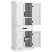 Pantry Cabinet with Adjustable Shelves, Doors and Drawers by Rosalind Wheeler