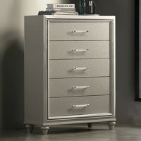Eraldo Wood Vertical Chests In Silver by House of Hampton