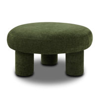 Mckane Upholstered Round Ottoman by Latitude Run