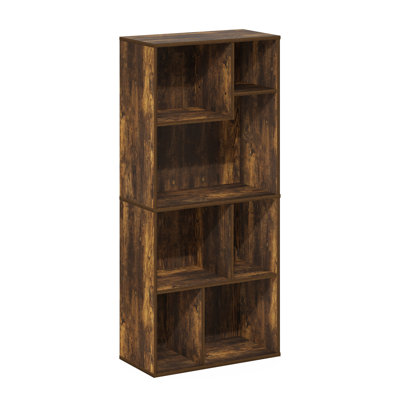 Ebern Designs Denning 7-Cube Irregular Cubes Bookcase, Bookshelf, Storage Organizer