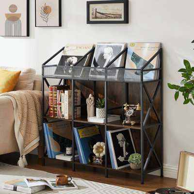 9 Grids Vinyl Record Storage Holder Rack by 17 Stories