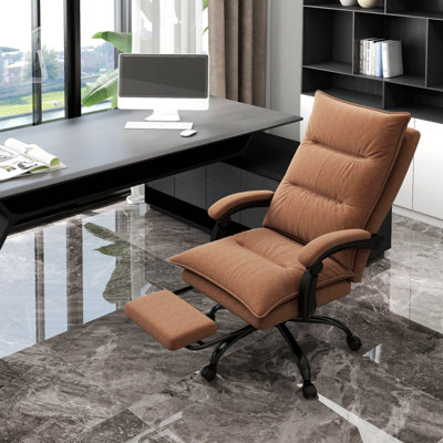Modern Single Chair, Executive Massage Office Chair With 6 Vibration Points, Microfiber Computer Desk Chair