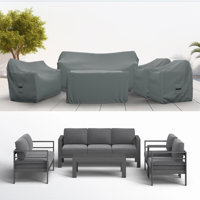 Patio Furniture Cover Set, 5 Piece Outdoor Furniture Covers, Water-Repellent, UV & Weather Resistant Covers for Sofa, Loveseat, Chairs & Table by Latitude Run