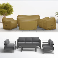 Patio Furniture Cover Set, 5 Piece Outdoor Furniture Covers, Water-Repellent, UV & Weather Resistant Covers for Sofa, Loveseat, Chairs & Table by Latitude Run