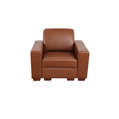Grano Genuine Leather 44" Single Chair by 17 Stories