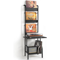 Record Player Stand With Vinyl Storage by Latitude Run