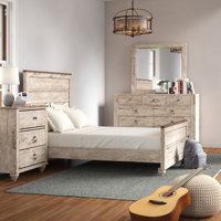 Contemporary White Wash Finish Bedroom 6-piece Set by Ophelia & Co.