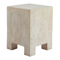 Bavisha Side Table Beige by Gracie Oaks