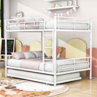 Full Over Full Metal Bunk Bed With Twin Size Trundle by Isabelle & Max