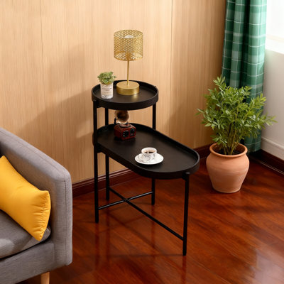 2-Tier Black Side Table by Ebern Designs