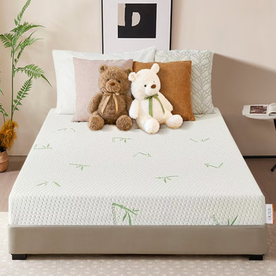 Philips Berg 8" Medium-Firm Gel Memory Foam Mattress with Bamboo Pattern, Twin Size by Harriet Bee