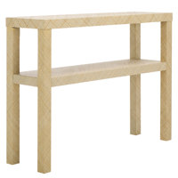Breban Raffia 2 Shelf Console Table by Bay Isle Home