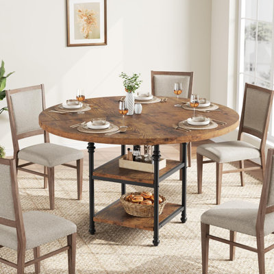 47-Inch Round Dining Table For 4: Featuring A 1.59-Inch Thick Top by Williston Forge