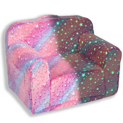 Kids Ultra-Soft Snuggle Chair, Toddler Reading Couch Glow in The Dark, Kids Sofa Play Couch by Zoomie Kids