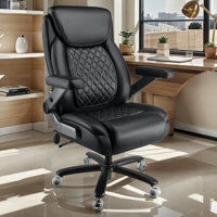 Nihara 600LBS Large Heavy Duty Office Chair With 5D Flip Arms, Big And Tall Office Chair With Pocket Spring Cushion, Extra Wide Office Chair With Adju