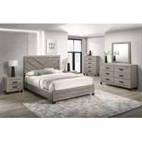 Granville 6 Piece Bedroom Set In Light Gray Wood by Gracie Oaks