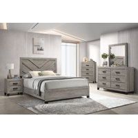 Granville 5 Piece Bedroom Set In Light Gray Wood by Gracie Oaks
