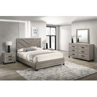 Granville 5 Piece Bedroom Set In Light Gray Wood by Gracie Oaks
