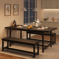 Dining Room Table Set For 4-6,63" Extendable Dining Table Set For 6 by 17 Stories