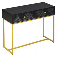 Console Table Two Drawers by Everly Quinn