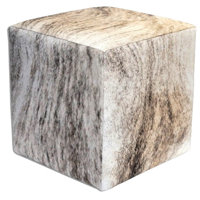 Square Ottoman in Light Brindle by Orren Ellis
