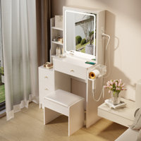 Bedside Cabinet Vanity Table by Ivy Bronx