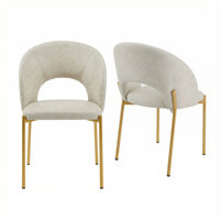 Morden Pu Leather Dining Chairs With Metal Legs (set Of 2) by George Oliver