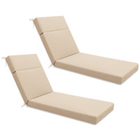 2-Piece Outdoor Chaise Lounge Chair Cushion, 80"X26"X4" by Hokku Designs
