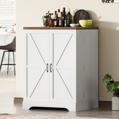 Afsaar Wine Cabinet - Arrow Barn Door Folding Top by Gracie Oaks