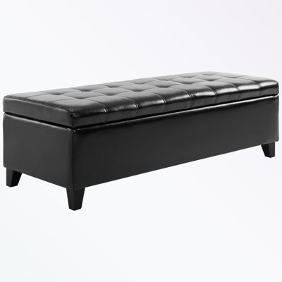 Faux Leather Storage Bench with Lift Top by Red Barrel Studio