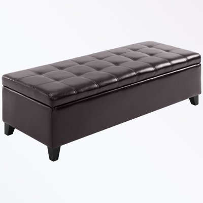 Faux Leather Storage Bench with Lift Top by Red Barrel Studio