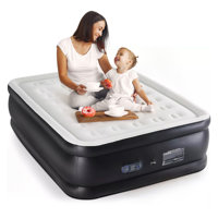 Air Mattress Twin With Built In Pump, 16-Inch Raised Inflatable Blow Up Camping Bed, Self-Inflating Portable Colchones Inflables For Guests, Home, And by Alwyn Home