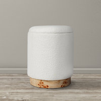 Mariabelen Round Upholstered Storage Stool With Removeable Lid by Latitude Run
