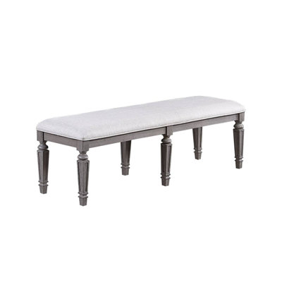 Elifils Fabric Dining Bench in Gray by Alcott Hill