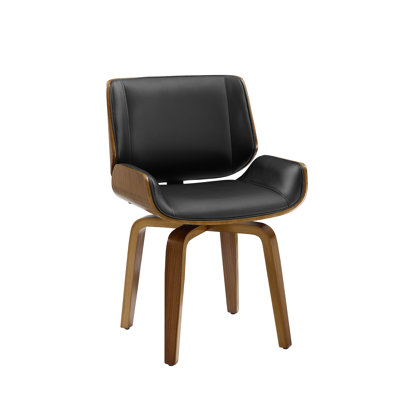 Rewan Faux Leather Swivel Desk Chair by George Oliver