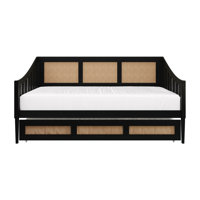 Twin Wooden Daybed with Twin Trundle by Bay Isle Home