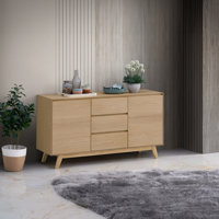 Kasem Server, Sideboard wtih 2 Doors, Buffet with 3 Drawers