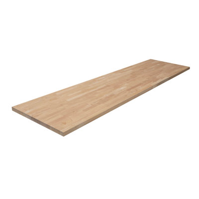 Ebern Designs 8 ft. / 98 in. Butcher Block Countertop in Unfinished Hevea Wood by Ebern Designs