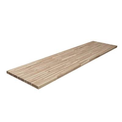 Ebern Designs 8 ft. / 98 in. Butcher Block Countertop in Unfinished Acacia Wood by Ebern Designs