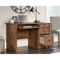 Oak Finish Computer Desk by Inbox Zero