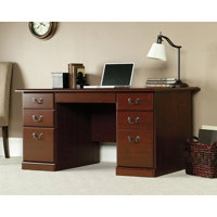 Classic Cherry Finish Computer Desk by Inbox Zero