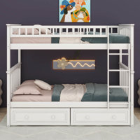 Kelmend Bunk Bed With Drawers, Convertible Beds by Harriet Bee