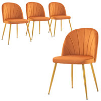 Velvet Upholstered Stacking Side Chair by Everly Quinn