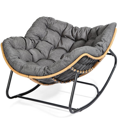 Wicker Rocking Chair With Cushion