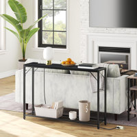 Sofa Table With Power Outlet, Console Table With USB Ports, Behind Couch Table by 17 Stories