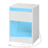 Side End Table With Adjustable Led Lights by Wrought Studio