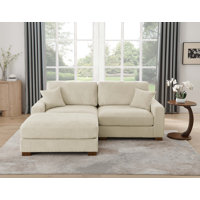 3-Pieces Modular Sofa With Ottoman by Ebern Designs
