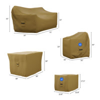 Covers & all Patio Furniture Cover Set, 6-Piece Water-Resistant, UV & Fade-Resistant Outdoor Furniture Covers for Sofa, Chairs, Fire Pit Table & Ottom by Latitude Run