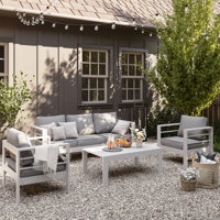 5 - Person Outdoor Seating Group With Cushions by Latitude Run